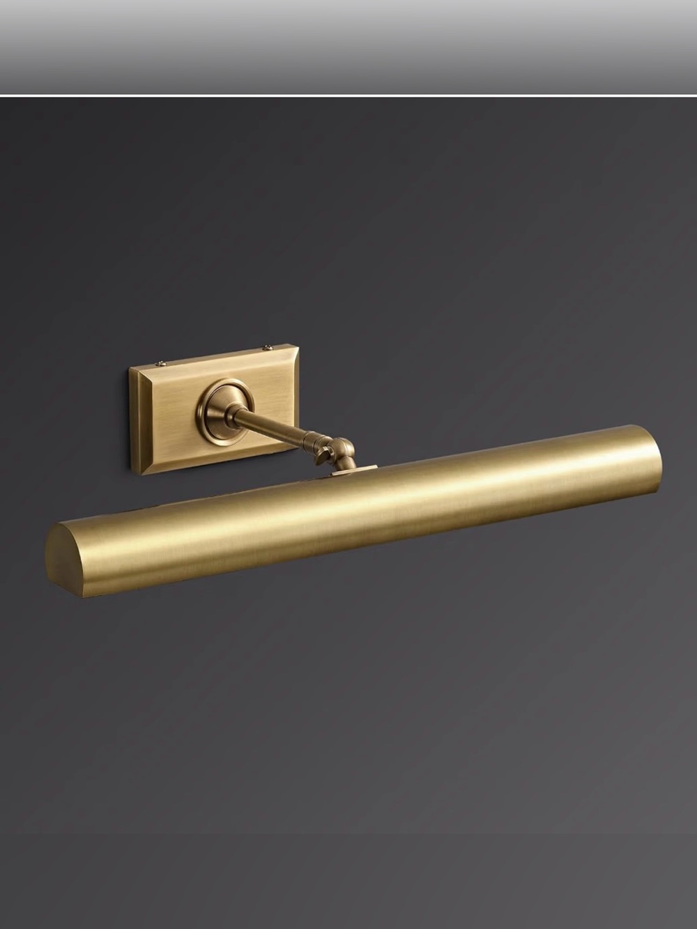 18 inch Brass Picture Light (Hardwired) with bulbs